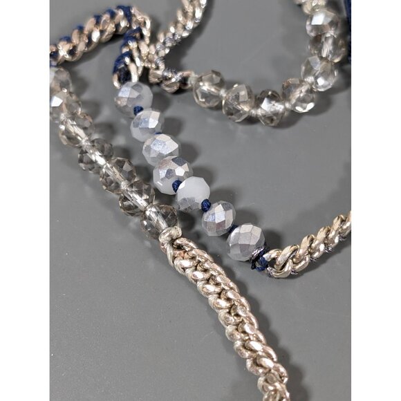 Chloe + Isabel Glass Chain Cord Necklace Layering Boho Chic 28" - Picture 4 of 9